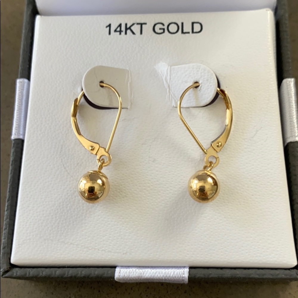 💛 🌕 14K ball earrings
